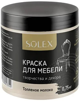 Краска для мебели ТОПЛЕНОЕ МОЛОКО 0,75кг SOLEX 3354