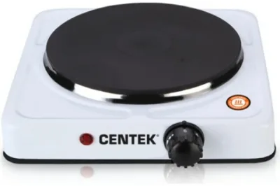 Плитка электрическая Centek CT-1506 (белый) 1конф ЧУГУН 155мм, 1000Вт, индикатор работы