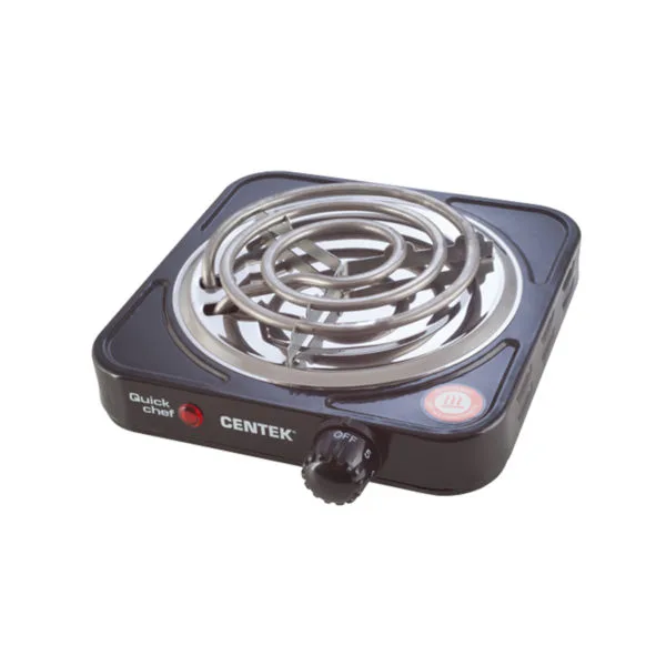 Плитка электрическая Centek CT-1508 (Black) 1конфорка ТЭН 140мм, 1000Вт, индикатор работы