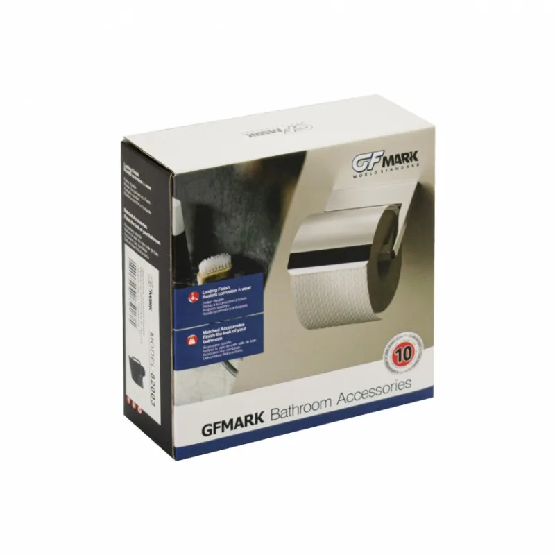 Держатель туалетной бумаги с экраном, нерж. ЧЁРНЫЙ GFmark 82003