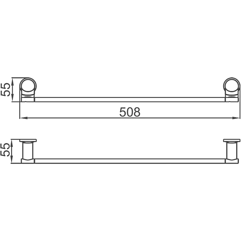 Полотенцедержатель одинарный 50см хром LEDEME L30101-1