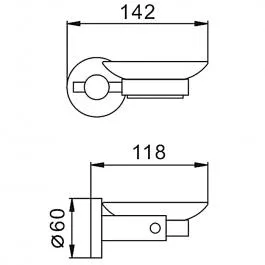 Держатель + мыльница Черный FRAP F30202