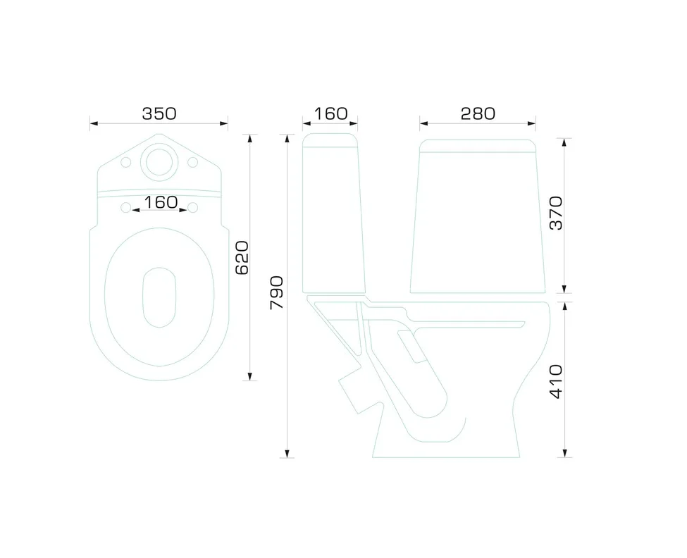 Унитаз-компакт "W 102" GESSO кос.выпуск, ниж.подвод, 1 уров. арматура, сид. полипропилен