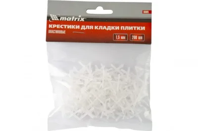Крестики, 1,5 мм, для кладки плитки, 200 шт. Matrix 88085