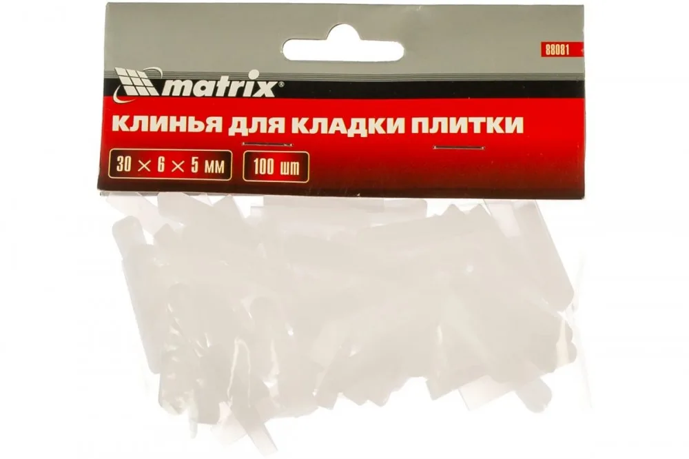 Клинья, 30*6*5мм, для кладки плитки, 100шт.// Matrix 88081