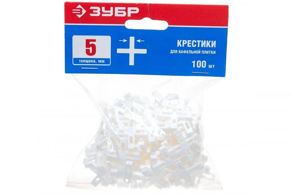 Крестики для плитки 5мм (100шт) ЗУБР 33811-5