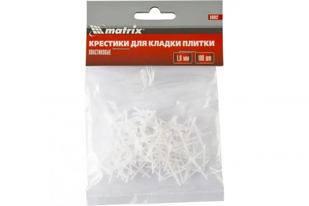 Крестики, 1,0 мм, для кладки плитки, 100 шт.// Matrix 88082