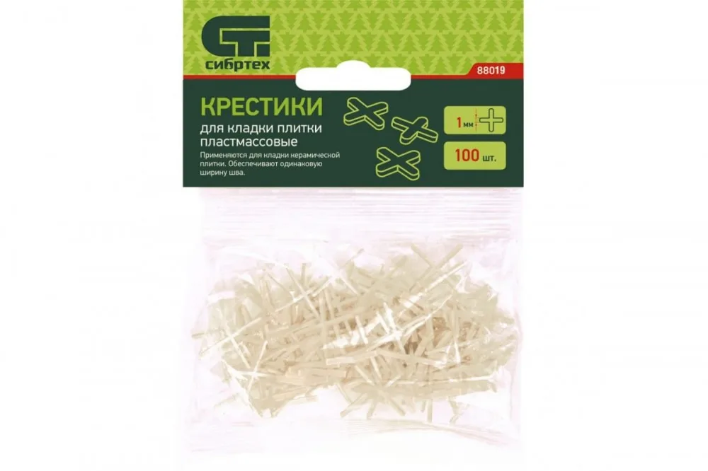 Крестики 1,0мм для плитки (100шт) Сибртех 88019