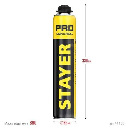 Пена монтажная всесезонная 750мл STAYER Professional 41135