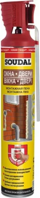 Пена монтажная окна двери 750мл SOUDAL GENIUS GUN