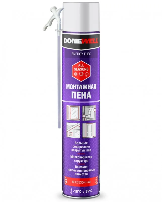 Пена монтажная бытовая всесезонная DONEWELL ENERGY FLEX 650 мл DPH06U20