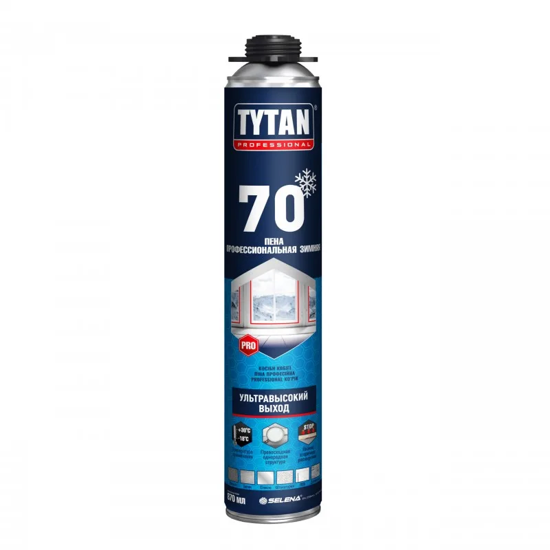 Пена монтажная Tytan Professional 70 ПРОФИ ЗИМА 870мл 15614 (63630)