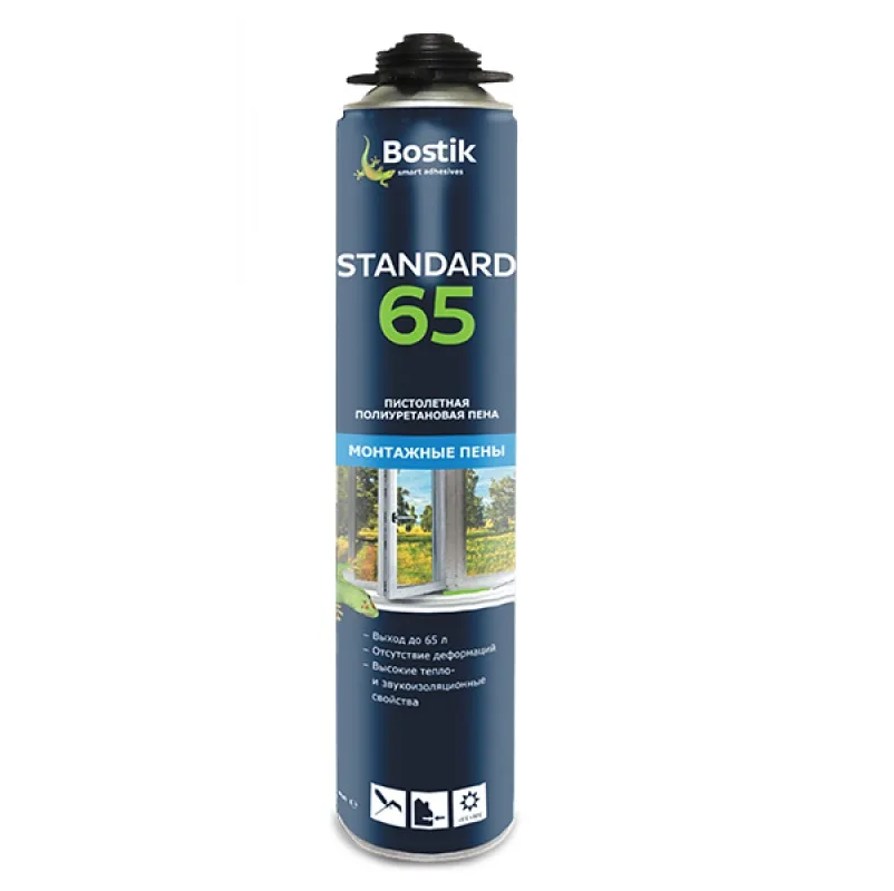 Пена монтажная BOSTIK STANDART 65L ЛЕТО 800мл 20020009