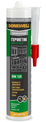 Герметик Санитарный силиконовый DONEWELL прозрачный 260мл DSK-120