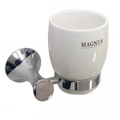 Стакан керамический с креплением к стене MAGNUS 85005
