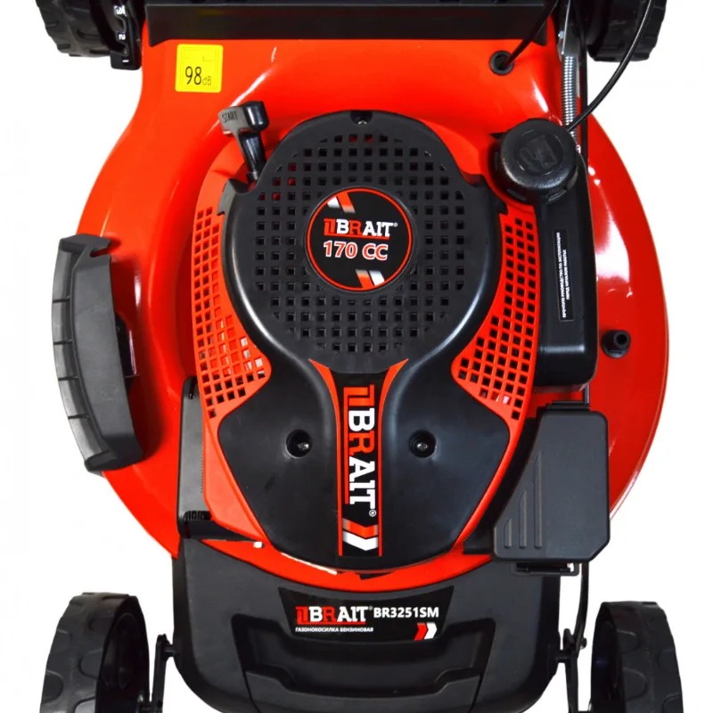 Газонокосилка бензиновая Brait BR3251SM (самоходная, 3,2 кВт, выс.25-75мм, колес 8/10) 06.03.023.100