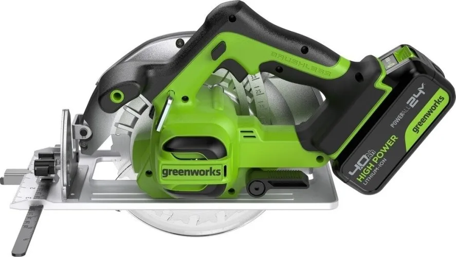 Пила циркулярная акк. GreenWorks GD24CS (24V, 1*4Ач, ЗУ) 1500907CUB
