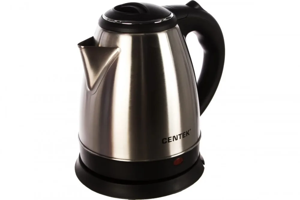 Чайник Centek CT-0035 (матовый) металл 1,5л, 2000W, хромированная вставка на крышке