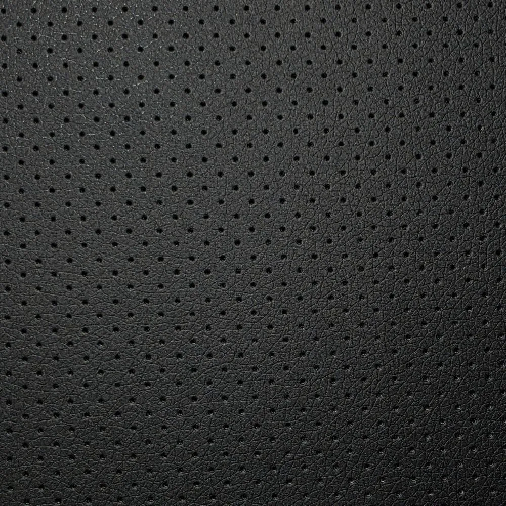 Экокожа перфорированная MINI ЧЕРНАЯ ширина 1,4м толщина 0,6 мм