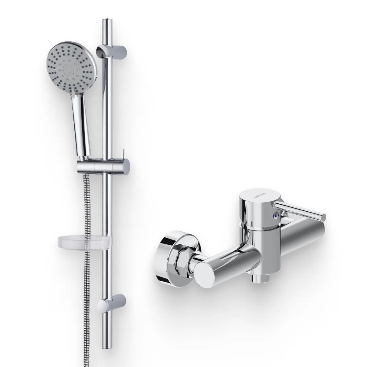Душевой комплект Смеситель для душа Damixa Scandinavian Pure 362000000 хром + Гарнитур RedBlu Palace One 914100000