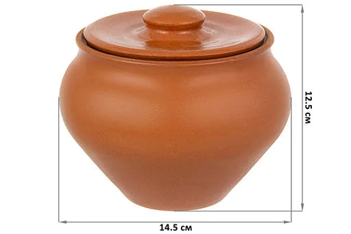 Набор 2 горшков "TerraCotta" 14,5*14,5*12,5 см 0,9 л с крышкой для запекания