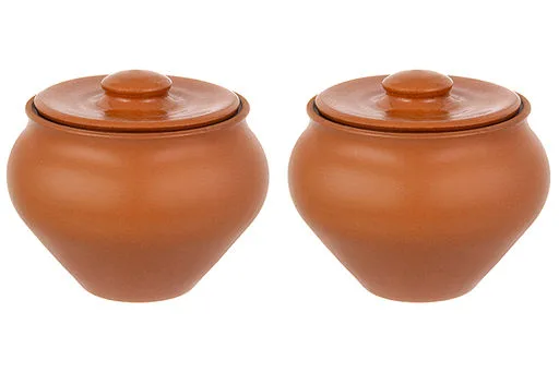 Набор 2 горшков "TerraCotta" 14,5*14,5*12,5 см 0,9 л с крышкой для запекания