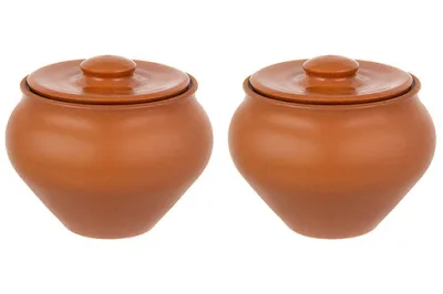 Набор 2 горшков "TerraCotta" 14,5*14,5*12,5 см 0,9 л с крышкой для запекания