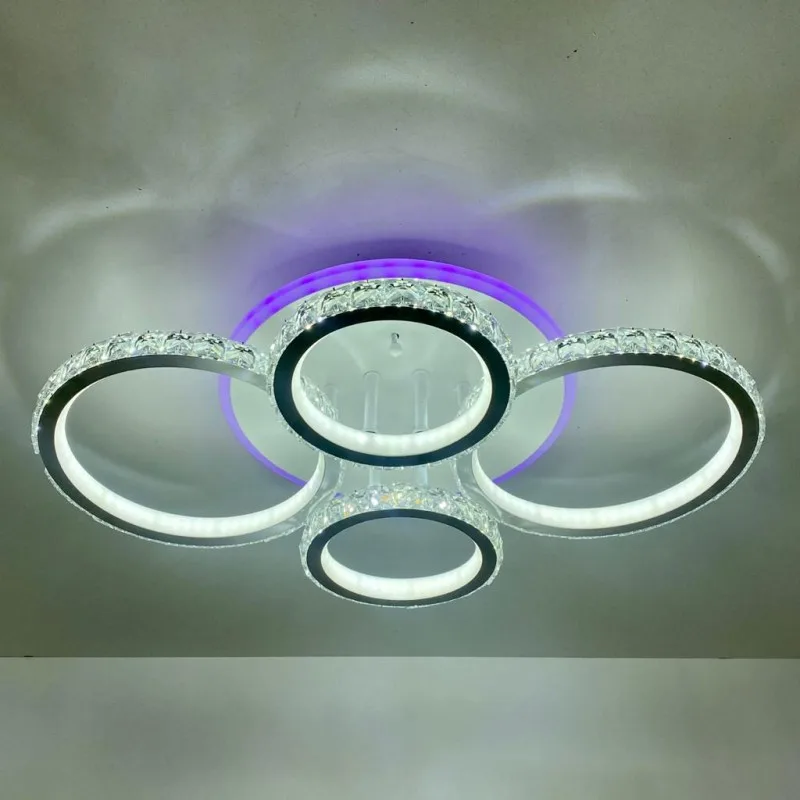 Люстра светодиодная DK5819/2+2W WH RGB 176W+8W(RGB)