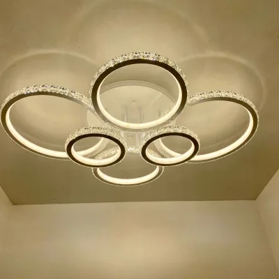 Люстра светодиодная DK5819/6W WH RGB 312W+8W Пульт Диммер