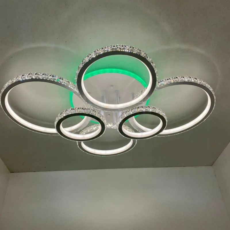 Люстра светодиодная DK5819/6W WH RGB 312W+8W Пульт Диммер