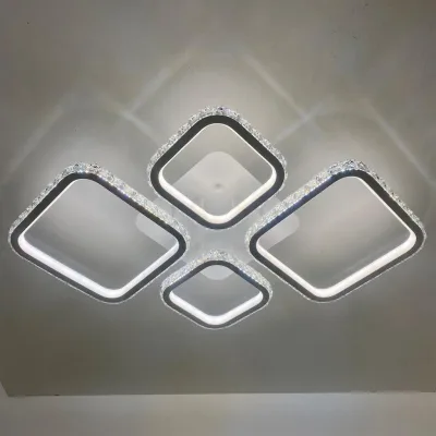 Люстра светодиодная DK5820/2+2W WH RGB 204W+8W(RGB)
