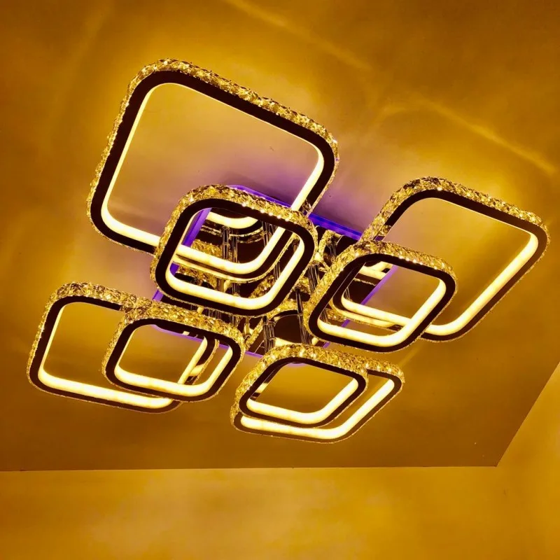 Люстра светодиодная DK5820/4+4C CR RGB 408W+10W(RGB)