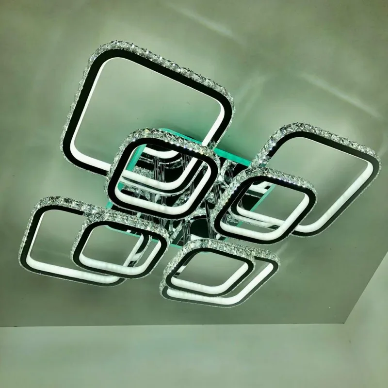 Люстра светодиодная DK5820/4+4C CR RGB 408W+10W(RGB)