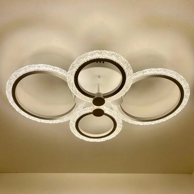 Люстра светодиодная LI8879/4 WH 72W+7W(RGB) Пульт Диммер