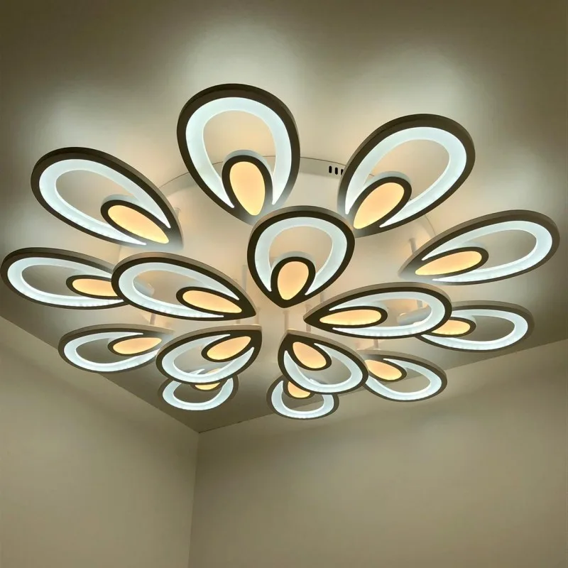 Люстра светодиодная MX10024/10+5 WH 480W Пульт Диммер S~60кв.м