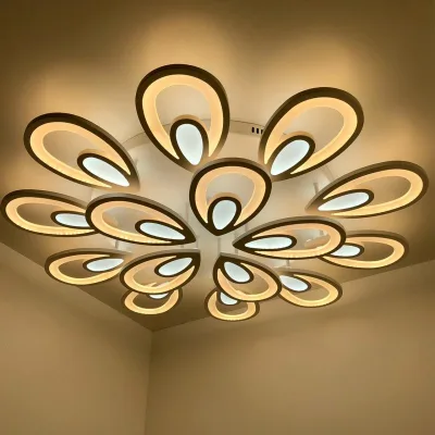Люстра светодиодная MX10024/10+5 WH 480W Пульт Диммер S~60кв.м