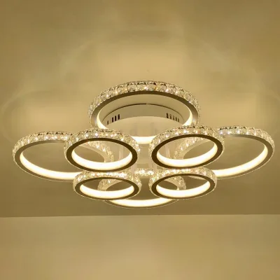 Люстра светодиодная DK5819/4+4W WH 352W Пульт Диммер S~30кв.м