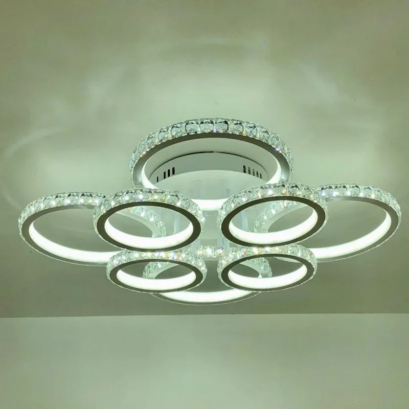 Люстра светодиодная DK5819/4+4W WH 352W Пульт Диммер S~30кв.м