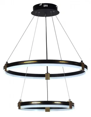 Люстра подвесная светодиодная с пультом DK6043/2 BK+GOLD