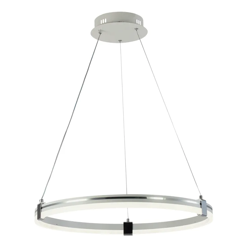 Люстра подвесная светодиодная с пультом DK6043/1 WH+CR