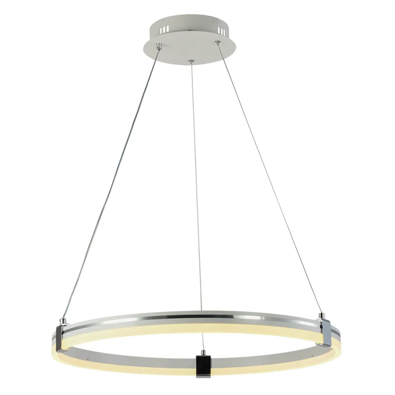 Люстра подвесная светодиодная с пультом DK6043/1 WH+CR