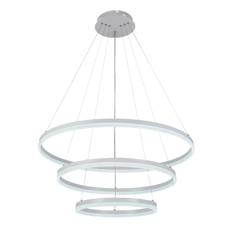 Люстра подвесная светодиодная с пультом MDL DK6035/3 WH LED 162 Вт