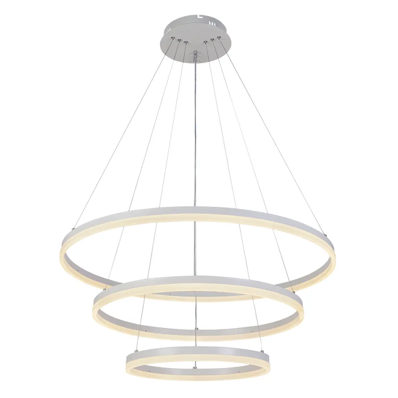 Люстра подвесная светодиодная с пультом MDL DK6035/3 WH LED 162 Вт