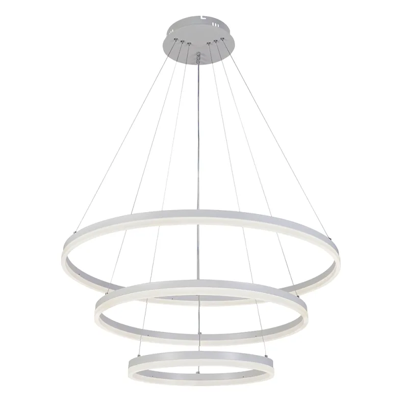 Люстра подвесная светодиодная с пультом MDL DK6035/3 WH LED 162 Вт