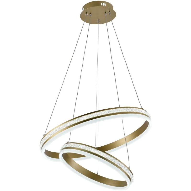 Люстра подвесная светодиодная с пультом MDL DK6040/2 GOLD