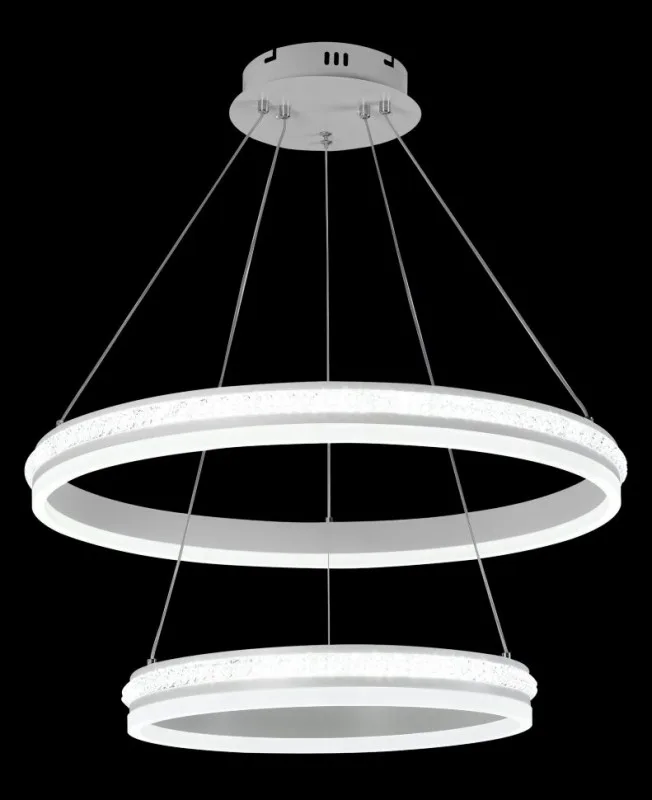 Люстра подвесная светодиодная с пультом MDL DK6040/2 WH