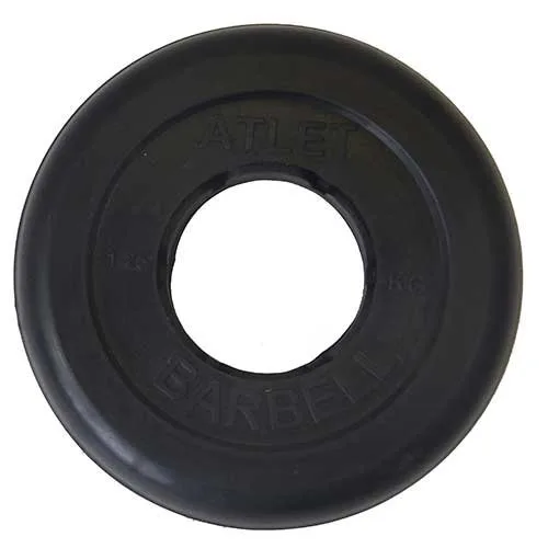 Диск обрезиненный черный MB ATLET D-51 1,25 кг