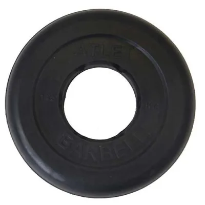 Диск обрезиненный черный MB ATLET D-51 1,25 кг