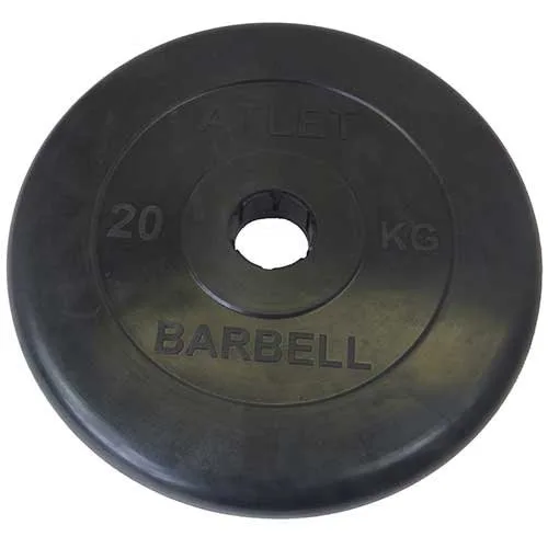 Диск обрезиненный черный MB ATLET D-51 20 кг