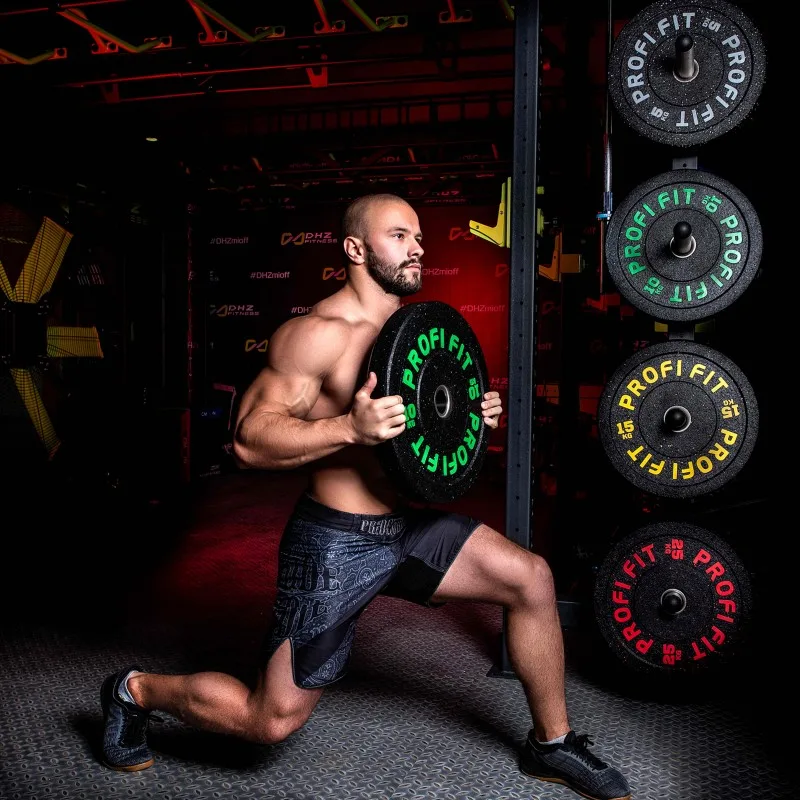 Диск для штанги HI-TEMP с цветными вкраплениями, PROFI-FIT D-51 10 кг